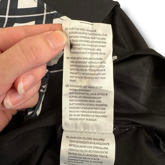 Daily Sports Golf Polo Shirt Women’s XL Black White Geometric Print Short Sleeve - Picture 10 of 11